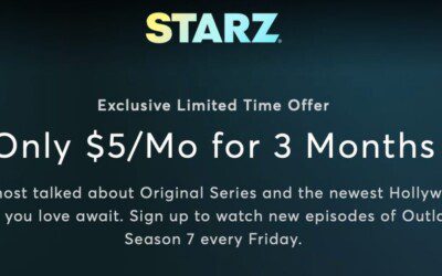 Stream STARZ for just $5 a month for 3 Months!